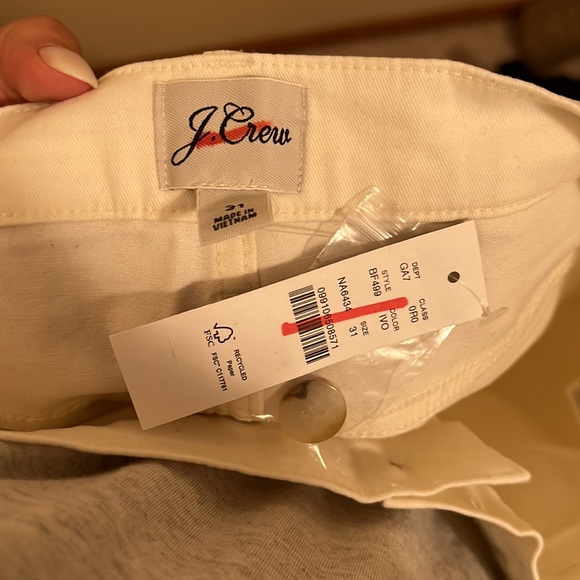 NWT J.Crew Full Length Wide Leg Chino Trouser in Natural - Picture 7 of 7